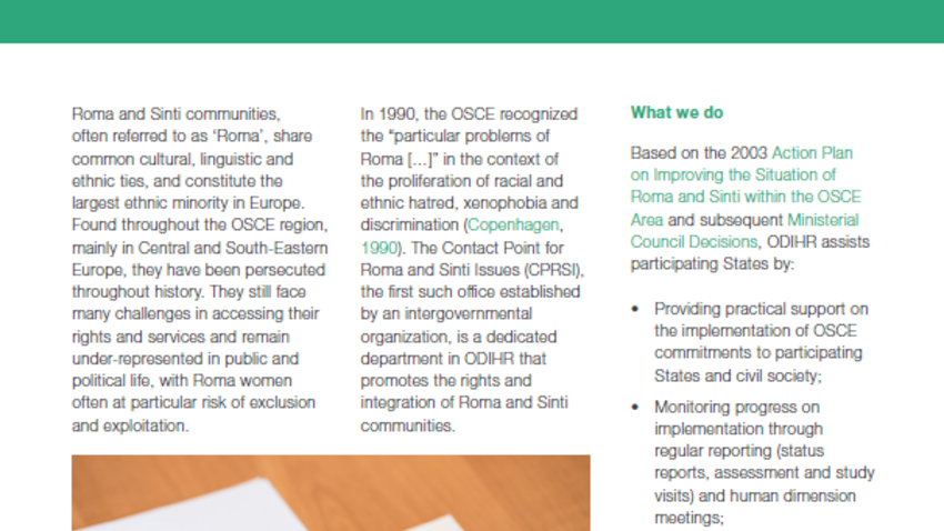ODIHR and Roma and Sinti Issues | OSCE Resources Hub