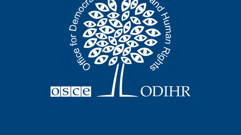 OSCE ODIHR logo with a stylized white tree on a blue background.