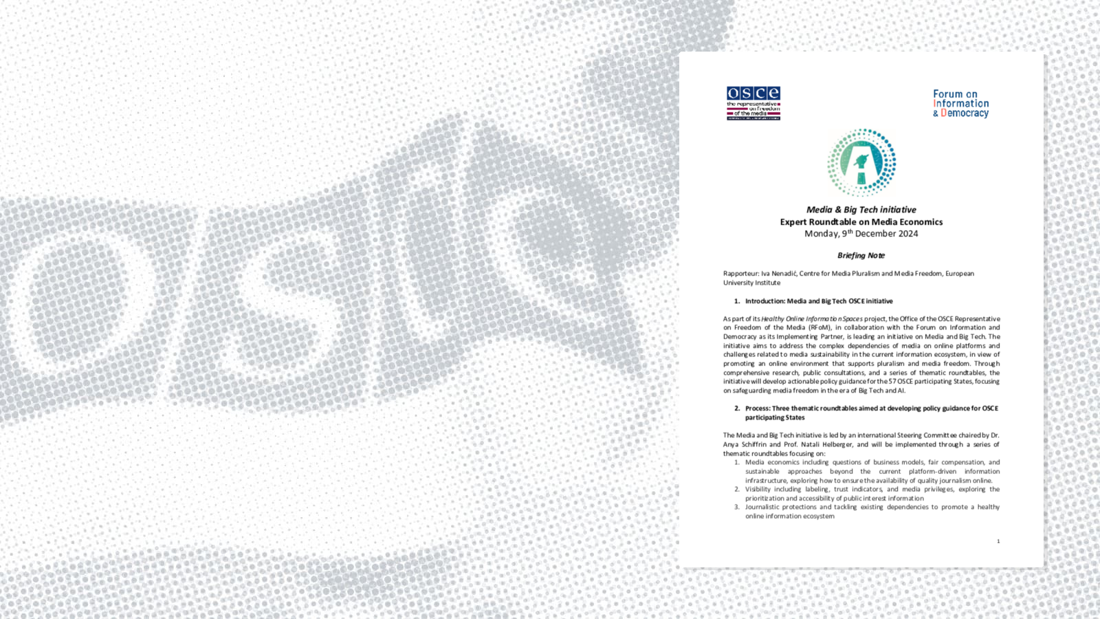 Concept Note - Media & Big Tech - 1st RT Media Viability