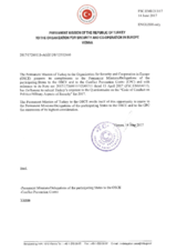 Response by the Delegation of Turkey to the Questionnaire on the Code of Conduct on Politico-Military Aspects of Security