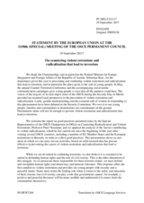 Statement by the Estonian EU Presidency on countering violent extremism and radicalization that lead to terrorism (VERLT)