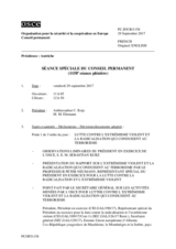 Journal de la 1158ème séance spéciale du Conseil permanent