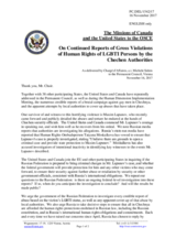 Statement by the Delegation of the United States of America, also on behalf of Canada, on the situation of LGBTI persons in the Russian Federation