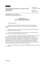 Ministerial Council Decision No. 5 (es)