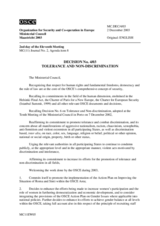 Ministerial Council Decision No. 4/03 on tolerance and non-discrimination
