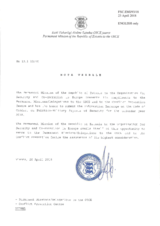 Response by the Delegation of Estonia to the Questionnaire on the Code of Conduct on Politico-Military Aspects of Security