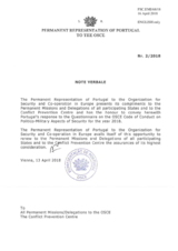 Response by the Delegation of Portugal to the Questionnaire on the Code of Conduct on Politico-Military Aspects of Security