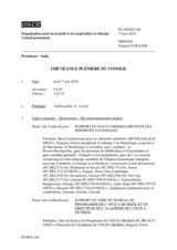 Journal de la 1188ème séance plénière du Conseil