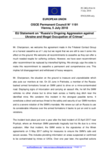 Statement by the Austrian EU Presidency on Russia’s ongoing aggression against Ukraine and the illegal occupation of Crimea