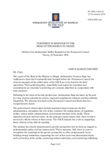 Statement by the Delegation of Norway in response to the report by the Head of the OSCE Mission to Skopje, Ambassador Clemens Koja