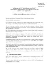 Closing remarks by H.E. Miroslav Lajcak, Minister of the Foreign and European Affairs, 25th OSCE Ministerial Council