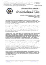 Statement by Delegation of the United States of America on sentencing of Mr. O. Titiev