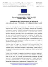 Déclaration de l’UE à l’occasion de la journée internationale pour l’élimination de la discrimination raciale