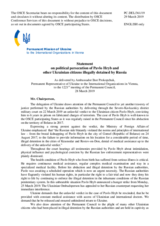 Statement by Delegation of Ukraine on political prosecution of Mr. P. Hryb and other Ukrainian citizens illegally detained by the Russian Federation