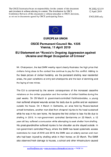 Statement by the Romanian EU Presidency on Russia’s ongoing aggression against Ukraine and illegal occupation of Crimea