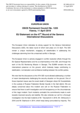 Statement by the Romanian EU Presidency on the 47th round of the Geneva International Discussions, held in Geneva on 3 April 2019