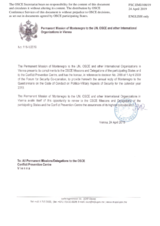 Response by the Delegation of Montenegro to the Questionnaire on the Code of Conduct on Politico-Military Aspects of Security