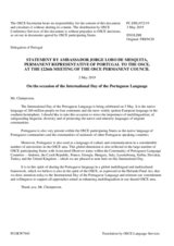 Statement by the Delegation of Portugal on the International Day of the Portuguese Language and Culture, marked on 5 May 2019