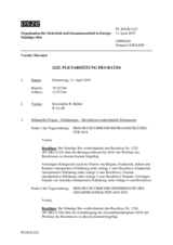 Journal der 1225. Plenarsitzung des Ständigen Rates 