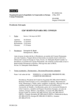 Diario de la 1226ª Sesión plenaria del Consejo Permanente 