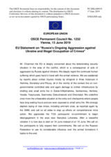 Statement by the Romanian EU Presidency on Russia’s ongoing aggression against Ukraine and illegal occupation of Crimea
