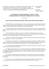 Statement by the Finnish EU Presidency in response to the Financial Report and Financial Statements for the year ended 31 December 2018 and the Report of the External Auditor, and to the Annual Report of the Audit Committee