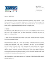 Circular Note for NGOs, Ministerial Council, Milan, 6 and 7 December 2018