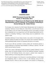 Statement by the Finnish EU Presidency in response to the report by the Special Representative and Co-Ordinator for Combating Trafficking in Human Beings, Mr. Valiant Richey