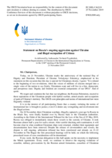Statement by the Delegation of Ukraine on Russia’s ongoing aggression against Ukraine and illegal occupation of Crimea
