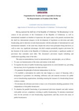 Legal review of the Uzbek draft law "On Broadcasting"