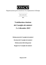 Final Document of the Twenty-Second Meeting of the Ministerial Council, Belgrade, 3-4 December 2015 (it)