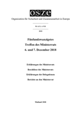 Final Document of the Twenty-Fifth Meeting of the Ministerial Council, Milan, 6-7 December 2018