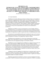 Décision No 3/11 éléments du cycle du conflit liés au renforcement des capacités de l’OSCE en matière d’alerte précoce, d’action rapide, de facilitation du dialogue et de soutien à la médiation, ainsi qu’à la réhabilitation post-conflit