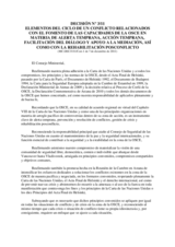 Decisión Nº 3/11 elementos del ciclo de un conflicto relacionados con el fomento de las capacidades de la OSCE en materia de alerta temprana, acción temprana, facilitación del diálogo y apoyo a la mediación, así como con la rehabilitación posconflicto