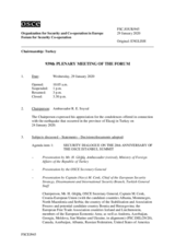 Journal of the 939th Plenary Meeting of the Forum for Security Co-operation