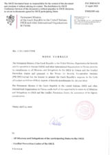 Response by the Delegation of the Czech Republic to the Questionnaire on the Code of Conduct on Politico-Military Aspects of Security