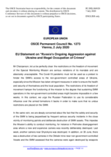 Statement by the German EU Presidency on Russia’s ongoing aggression against Ukraine and illegal occupation of Crimea
