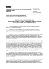 Document Nr. 1, Ministerial Statement on the Negotiations on the Transdniestrian Settlement Process in the "5+2" Format