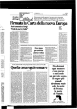 La Repubblica - Firmata La Carta Della Nuova Europa & Nove Tappe Per Arrivare Al Terzo Vertice