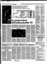 l'Unità - La consacrazione dell'indimenticabile '89
