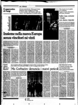 l'Unità - Insieme nella nuova Europa senza vincitori né vinti