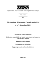 Final Document of the Eighteenth Meeting of the Ministerial Council, Vilnius, 6-7 December 2011 (fr)