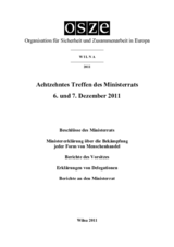 Final Document of the Eighteenth Meeting of the Ministerial Council, Vilnius, 6-7 December 2011 (de)