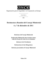Final Document of the Eighteenth Meeting of the Ministerial Council, Vilnius, 6-7 December 2011 (es)