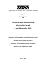 Final Document of the Twenty-Seventh Meeting of the Ministerial Council, Tirana, 3-4 December 2020