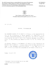 Response by the Delegation of Estonia to the Questionnaire on the Code of Conduct on Politico-Military Aspects of Security