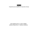 Documento de la OSCE sobre Armas Pequeñas y Armas Ligeras