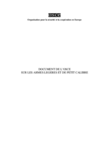 Document de l’OSCE sur les armes legeres et de petit calibre