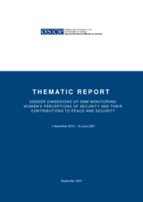 Gender dimensions of SMM monitoring: women’s perceptions of security and their contributions to peace and security Gender dimensions of SMM monitoring: women’s perceptions of security and their contributions to peace and security