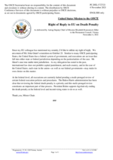 Statement by the Delegation of the United States of America in response to the statement by the Slovenian EU Presidency on the resumption of executions in the US state of Oklahoma